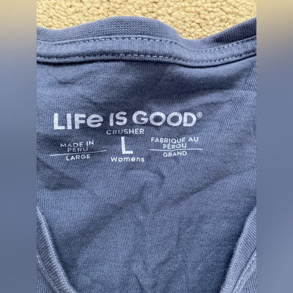 Life Is Good Women's Blue Sunflower Tee - Picture 4 of 6